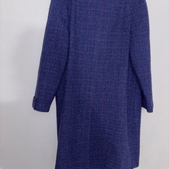 S/M Vtg 60s Harris Tweed Stunning purple Plaid Tweed Scottish Wool Jacket Coat - Picture 4 of 7